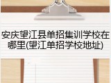 安庆望江县单招集训学校在哪里(望江单招学校地址)