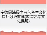 宁德霞浦县高考艺考生文化课补习班推荐(霞浦艺考文化课班)