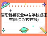 信阳新县农业中专学校哪里有(新县农校在哪)