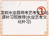 龙岩永定县高考艺考生文化课补习班推荐(永定艺考文化补习)