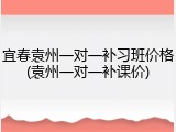 宜春袁州一对一补习班价格(袁州一对一补课价)