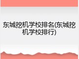 东城挖机学校排名(东城挖机学校排行)