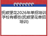 抚顺望花2026年单招培训学校有哪些(抚顺望花单招培训)
