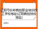 辽阳弓长岭数控职业培训技工学校地址(辽阳数控技校地址)