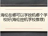 海伦在哪可以学挖机哪个学校好(海伦挖机学校推荐)