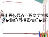 眉山丹棱县农业职高学校哪个专业好(丹棱农校好专业)