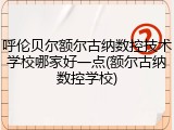 呼伦贝尔额尔古纳数控技术学校哪家好一点(额尔古纳数控学校)