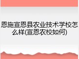 恩施宣恩县农业技术学校怎么样(宣恩农校如何)