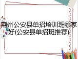 荆州公安县单招培训班哪家好(公安县单招班推荐)