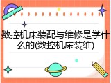 数控机床装配与维修是学什么的(数控机床装维)