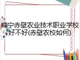 咸宁赤壁农业技术职业学校好不好(赤壁农校如何)