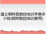 遵义桐梓县数控培训学费多少钱(桐梓数控培训费用)