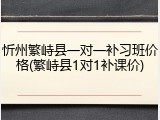 忻州繁峙县一对一补习班价格(繁峙县1对1补课价)
