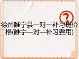 徐州睢宁县一对一补习班价格(睢宁一对一补习费用)