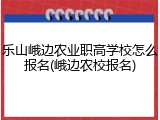 乐山峨边农业职高学校怎么报名(峨边农校报名)