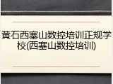 黄石西塞山数控培训正规学校(西塞山数控培训)
