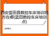 西安蓝田县数控车床培训地方在哪(蓝田数控车床培训点)