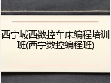 西宁城西数控车床编程培训班(西宁数控编程班)