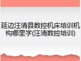 延边汪清县数控机床培训机构哪里学(汪清数控培训)