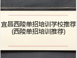宜昌西陵单招培训学校推荐(西陵单招培训推荐)