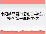 南阳镇平县单招集训学校有哪些(镇平单招学校)