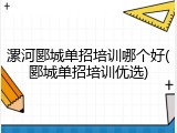 漯河郾城单招培训哪个好(郾城单招培训优选)
