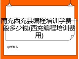 南充西充县编程培训学费一般多少钱(西充编程培训费用)