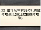 湛江廉江哪里有数控机床维修培训班(廉江数控维修培训)