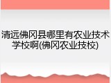 清远佛冈县哪里有农业技术学校啊(佛冈农业技校)