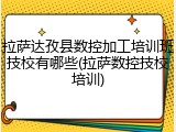 拉萨达孜县数控加工培训班技校有哪些(拉萨数控技校培训)