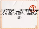 兴安阿尔山正规单招培训学校在哪(兴安阿尔山单招培训)