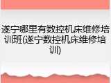 遂宁哪里有数控机床维修培训班(遂宁数控机床维修培训)