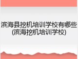 滨海县挖机培训学校有哪些(滨海挖机培训学校)