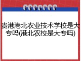 贵港港北农业技术学校是大专吗(港北农校是大专吗)