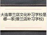 大连普兰店文化补习学校是哪一家(普兰店补习学校)