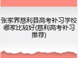 张家界慈利县高考补习学校哪家比较好(慈利高考补习推荐)