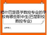 喀什巴楚县学数控专业的学校有哪些职中生(巴楚职校数控专业)