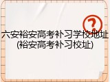 六安裕安高考补习学校地址(裕安高考补习校址)