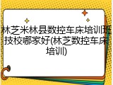 林芝米林县数控车床培训班技校哪家好(林芝数控车床培训)
