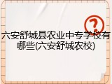六安舒城县农业中专学校有哪些(六安舒城农校)