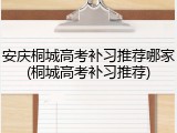 安庆桐城高考补习推荐哪家(桐城高考补习推荐)