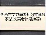 湘西古丈县高考补习推荐哪家(古丈高考补习推荐)