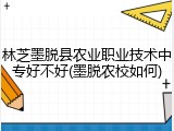 林芝墨脱县农业职业技术中专好不好(墨脱农校如何)