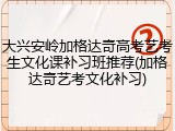 大兴安岭加格达奇高考艺考生文化课补习班推荐(加格达奇艺考文化补习)