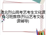 淮北烈山高考艺考生文化课补习班推荐(烈山艺考文化课辅导)