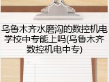 乌鲁木齐水磨沟的数控机电学校中专能上吗(乌鲁木齐数控机电中专)