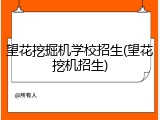 望花挖掘机学校招生(望花挖机招生)