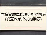 曲靖宣威单招培训机构哪家好(宣威单招机构推荐)