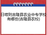 日喀则吉隆县农业中专学校有哪些(吉隆县农校)