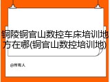 铜陵铜官山数控车床培训地方在哪(铜官山数控培训地)